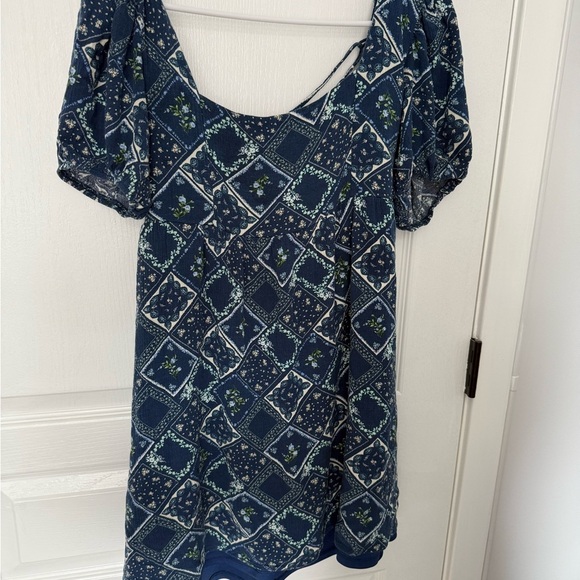 Altar'd State Blue Puff Sleeve Sundress - Picture 4 of 8